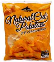 ナチュラルカットポテト （皮付） 1kg入り 冷凍