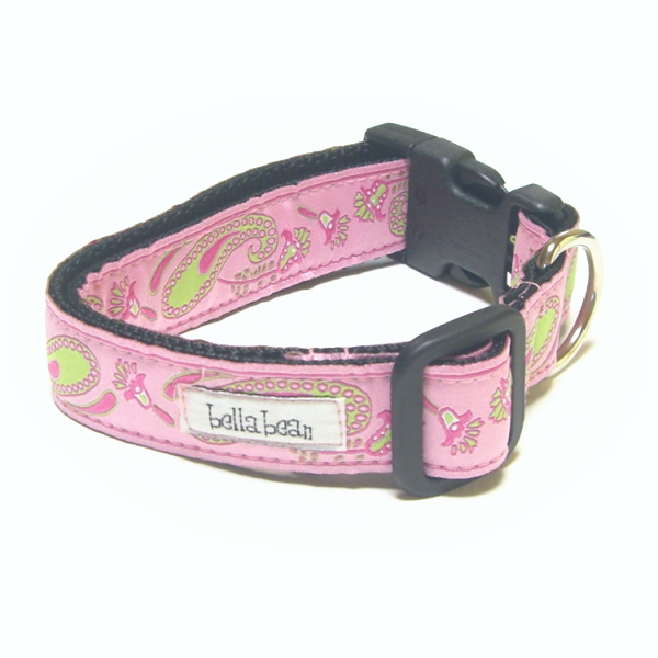 【Bella Bean Couture】ペイズリーカラー（首輪）　太タイプ：幅2.5cm