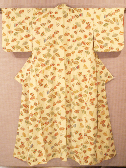 紬 扇面尽くし 袷の全体