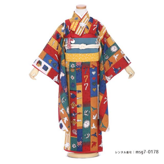 7歳着物 モダンアンテナ 刺繍衿付き襦袢セット 個性派のお嬢様へ r77134.jpg