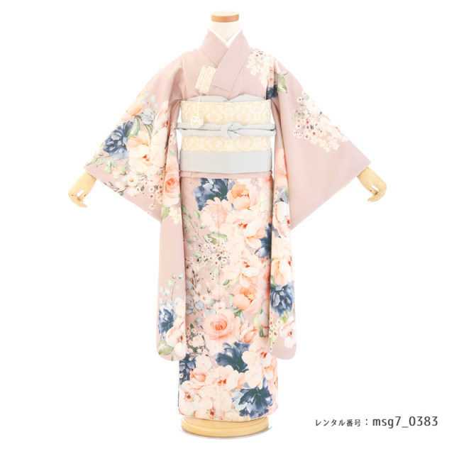 七五三　着物 七五三(7歳)7853 JAPAN STYLE ﾀｰｺｰｲｽﾞ無地亀甲綸子 | 着物