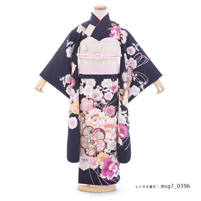 未使用仕付け糸付⭐桜柄と金彩のハーモニーがキュート&ラブリーな7歳用七五三祝着 未使用仕付け糸付⭐桜柄と金彩のハーモニーがキュート&ラブリー