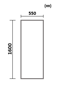 【日本製】寮や民宿などの大型浴槽のお風呂のふた　ビックセーション1600x550ｍｍ 1枚割　Rなし