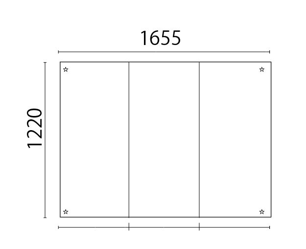 【日本製】大型浴槽のお風呂のふた　ビックセーション1220×1655mm 3枚割