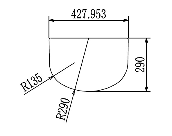 オーダー組み合わせふた 変形　290X428mm 1枚割