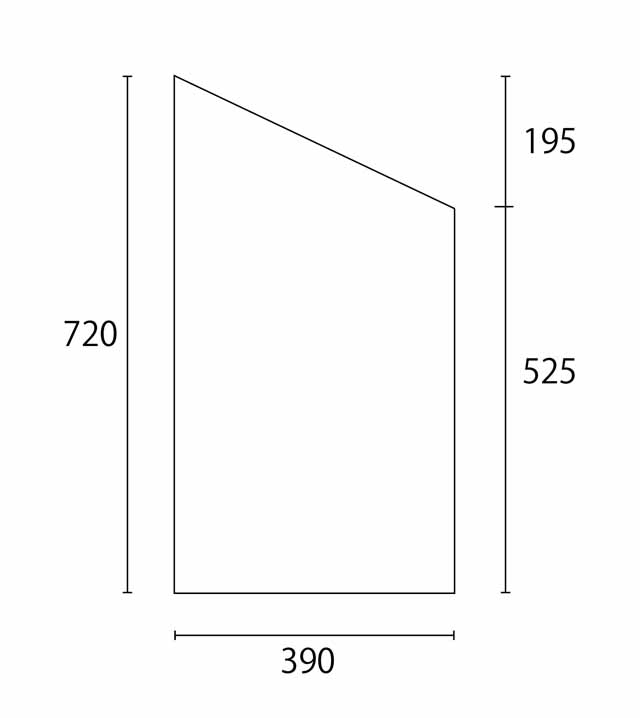 アルミ組み合わせふた　390×720mm  1枚もの　Ｒなし
