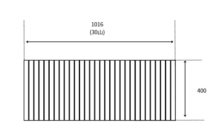 くるくる巻ける巻きふた　オーダーシャッターふた400×1016mm