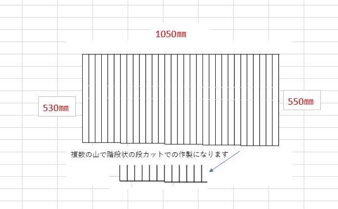 変形巻きふた　550ｍｍｘ1050mm