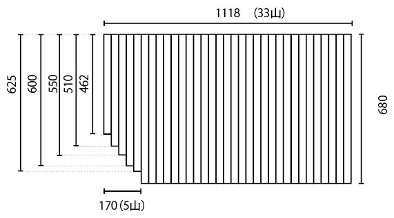 変形巻きふた　680ｍｍ×1118ｍｍ　