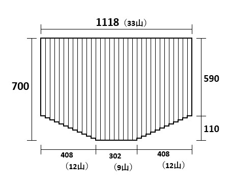 変形巻きふた　700mm×1118mm