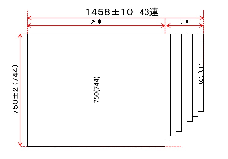 くるくる巻ける巻きふた　オーダーシャッターふた750ｘ1458mm　変形