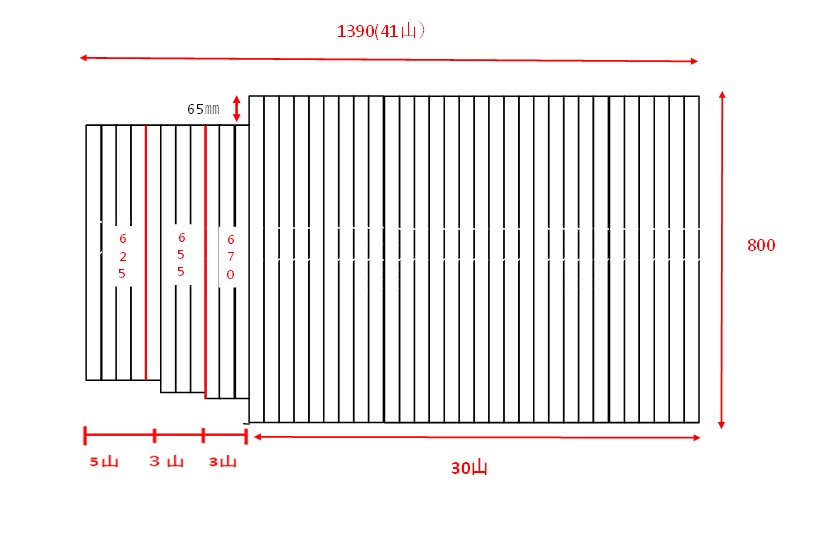 くるくる巻ける巻きふた　オーダーシャッターふた800×1390mm変形　ホワイト