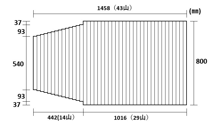 変形巻きふた　800ｍｍｘ1458mm