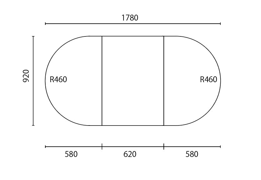 変形組合せ風呂ふた　920mm×1780mm 3枚割　
