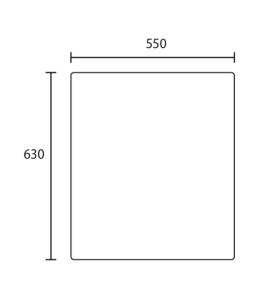 アルミ組み合わせふた　630×550mm  1枚もの　Ｒなし