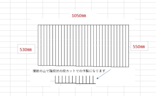 変形巻きふた　550ｍｍｘ1050mm