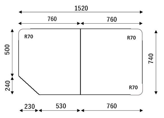 風呂フタ 730mm x 1480mm 風呂フタ 730mm x 1480mm