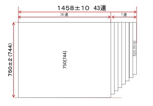 くるくる巻ける巻きふた　オーダーシャッターふた750ｘ1458mm　変形