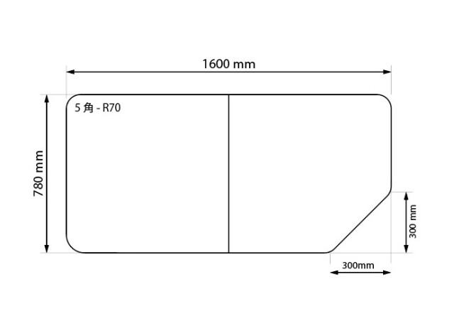 変形組合せ風呂ふた 943mm×1390mm 2枚割 風呂ふた満足館