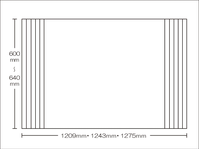 【送料無料】東プレ　お掃除簡単！オーダーイージーウェーブ　600～640×1209・1243・1275mm