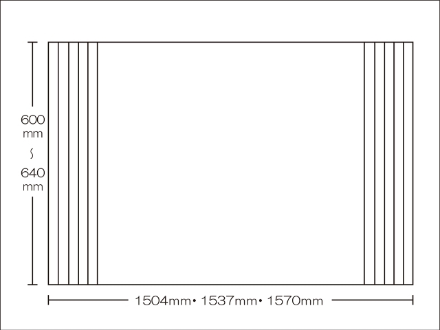 【送料無料】東プレ　お掃除簡単！オーダーイージーウェーブ　600～640×1504・1537・1570mm