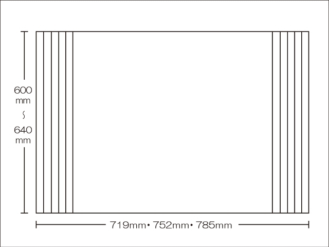 【送料無料】東プレ　お掃除簡単！オーダーイージーウェーブ　600～640×719・752・785mm