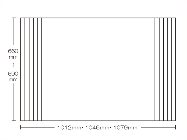【送料無料】東プレ　お掃除カンタン！オーダーイージーウェーブ　660～690×1012・1046・1079mm