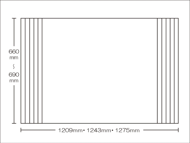 【送料無料】東プレ　お掃除カンタン！オーダーイージーウェーブ　660～690×1209・1243・1275mm