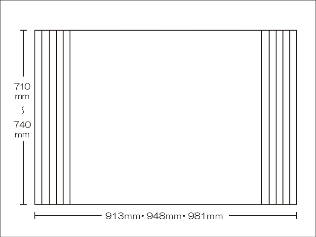 【送料無料】東プレ　お掃除カンタン！オーダーイージーウェーブ　710～740×913・948・981mm