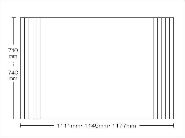 【送料無料】東プレ　お掃除カンタン！オーダーイージーウェーブ　710～740×1111・1145・1177mm