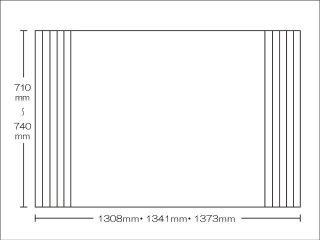 【送料無料】東プレ　お掃除カンタン！オーダーイージーウェーブ　710～740×1308・1341・1373mm
