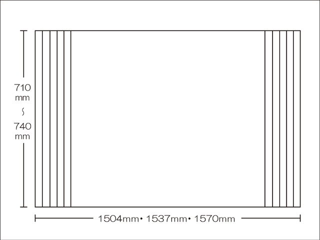 【送料無料】東プレ　お掃除カンタン！オーダーイージーウェーブ　710～740×1504・1537・1570mm