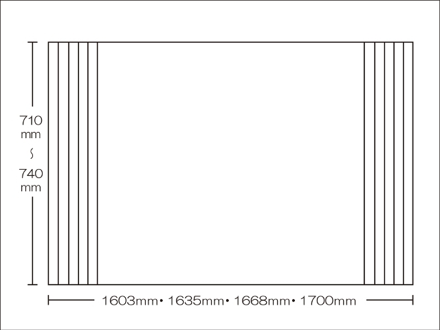 【送料無料】東プレ　お掃除カンタン！オーダーイージーウェーブ　710～740×1603・1635・1668・1700mm
