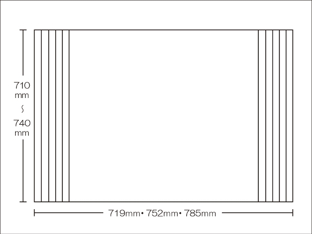 【送料無料】東プレ　お掃除簡単！オーダーイージーウェーブ　710～740×719・752・785mm