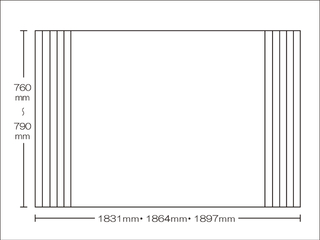 【送料無料】東プレ　お掃除簡単！オーダーイージーウェーブ　760～790×1831・1864・1897mm