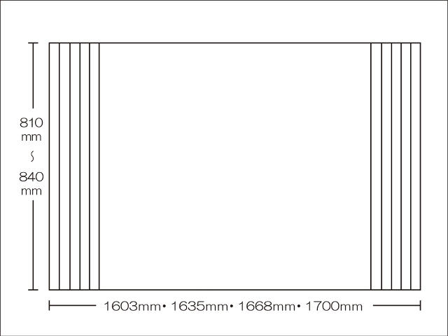 【送料無料】東プレ　お掃除カンタン！オーダーイージーウェーブ　810～840×1603・1635・1668・1700mm