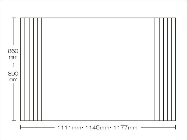 【送料無料】東プレ　お掃除カンタン！オーダーイージーウェーブ　860～890×1111・1145・1177mm