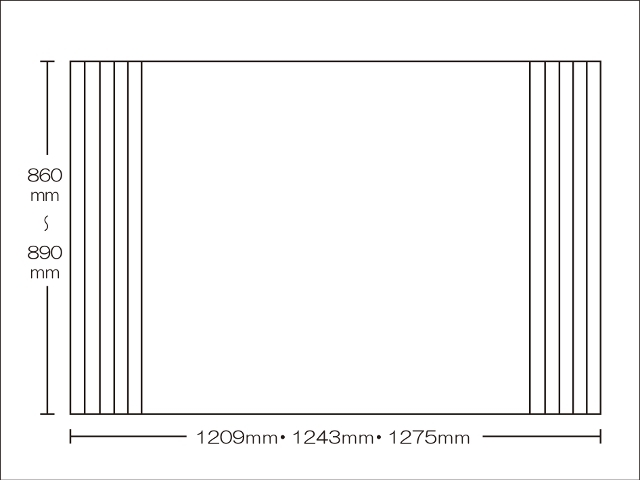 【送料無料】東プレ　お掃除カンタン！オーダーイージーウェーブ　ブ860～890×1209・1243・1275mm