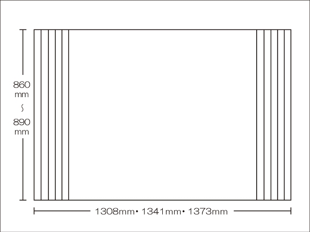 【送料無料】東プレ　お掃除カンタン！オーダーイージーウェーブ　860～890×1308・1341・1373mm