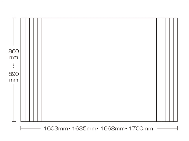 【送料無料】東プレ　お掃除カンタン！オーダーイージーウェーブ　860～890×1603・1635・1668・1700mm