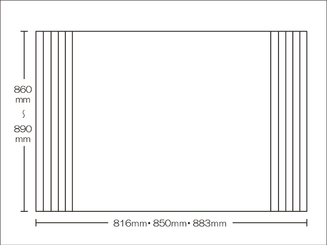 【送料無料】東プレ　お掃除簡単！オーダーイージーウェーブ　860～890×816・850・883mm