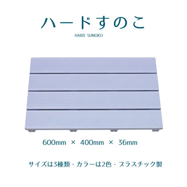 【日本製】ＨＡＲＤ　ＳＵＮＯＫＯ　４０６０  清潔・長持ち樹脂製ハードすのこ　幅６０×奥行４０ｃｍ　ブルー 11204061