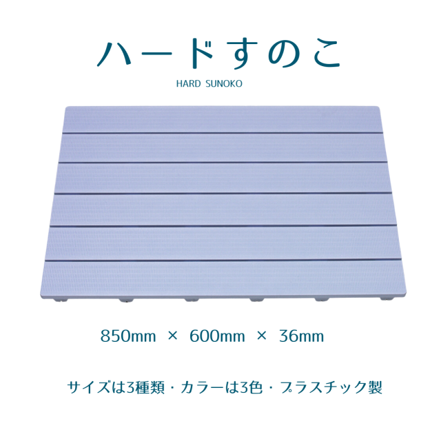【日本製】ＨＡＲＤ　ＳＵＮＯＫＯ　６０８５ 清潔・長持ち樹脂製ハードすのこ　　幅８５×奥行６０ｃｍ　ブルー 　11206081