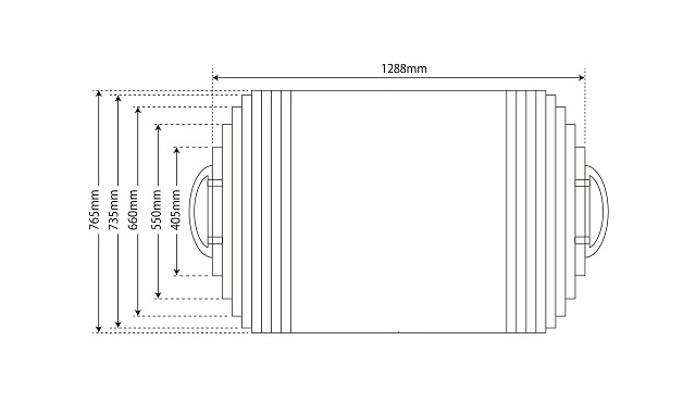 取っ手付き変形巻きふた　765ｍｍ×1288mm