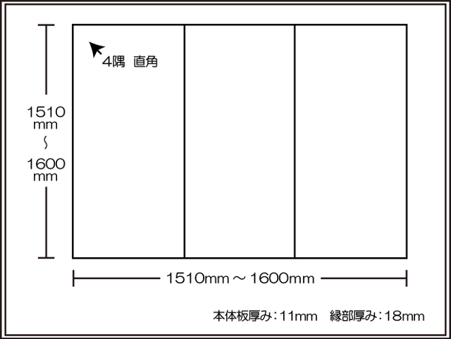 【日本製】寮や民宿などの大型浴槽のお風呂のふた　ビックセーション1510～1600×1510～1600mm ３枚割