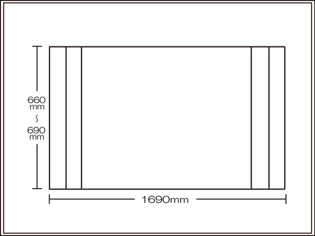 【送料無料】純銀のチカラでお手入れ簡単！オーダーＡｇ折りたたみ風呂ふた660～690×1690mm用