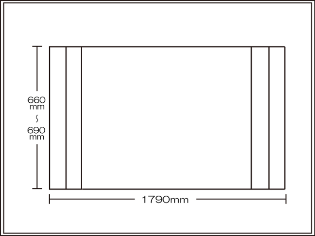 【送料無料】純銀のチカラでお手入れ簡単！オーダーＡｇ折りたたみ風呂ふた660～690×1790mm用