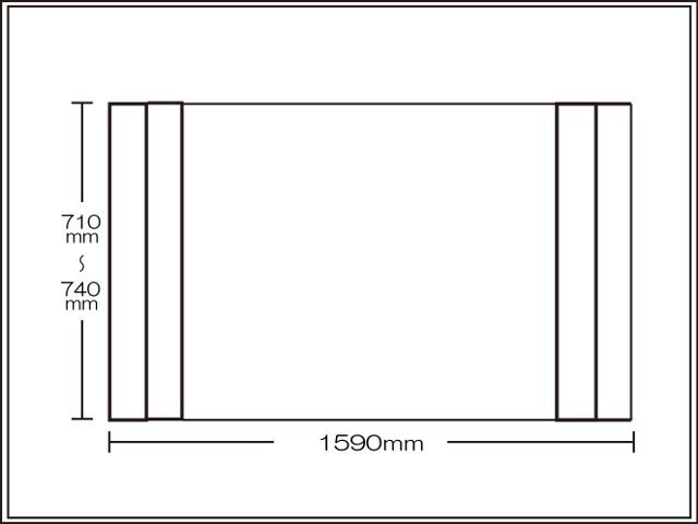 【送料無料】純銀のチカラでお手入れカンタン！オーダーＡｇ折りたたみ風呂ふた710～740×1590mm用