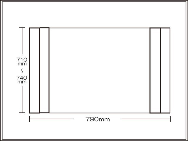 【送料無料】純銀のチカラでお手入れカンタン！オーダーＡｇ折りたたみ風呂ふた710～740×790mm用