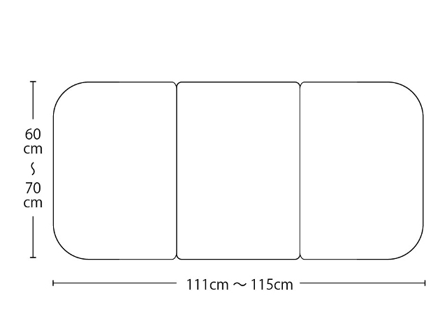 【送料無料】オーダーメイド冷めにくいneo風呂ふた　奥行60～70×間口111～115cm ３枚割